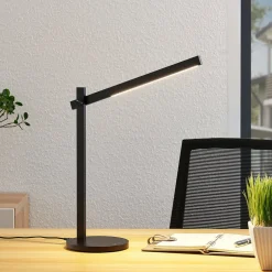 Lindby LED bureaulamp Loretta, 43 cm, zwart, CCT