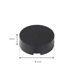 Lindby LED driver Lumaro, zwart, Ø 13 cm, 100W