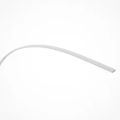 Lindby LED gebogen vloerlamp Kendra, wit, aluminium, hoogte 180cm