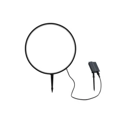 Lindby LED grondspies lamp Syrene, 45 cm, zwart, aluminium