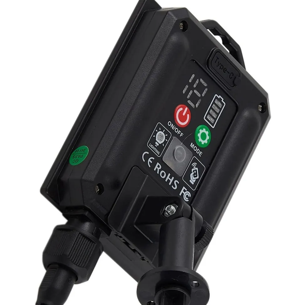 Lindby LED grondspies lamp Syrene, 45 cm, zwart, aluminium