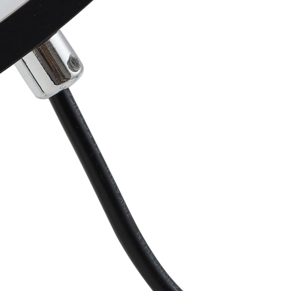 Lindby LED grondspies lamp Syrene, 45 cm, zwart, aluminium