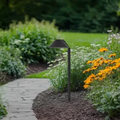 Lindby LED grondspies lamp Capelo, zwart, aluminium, hoogte 77 cm