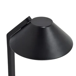 Lindby LED grondspies lamp Capelo, zwart, aluminium, hoogte 77 cm