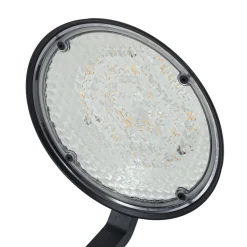 Lindby LED grondspies lamp Capelo, zwart, aluminium, hoogte 77 cm