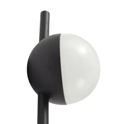 Lindby LED grondspies lamp Darleen, antraciet, metaal, Ø10cm