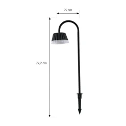 Lindby LED grondspies lamp Ameline, antraciet, IP65, 77 cm