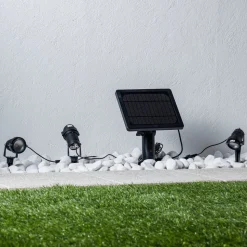 Lindby LED grondspies lamp Malida, set van 3, zwart