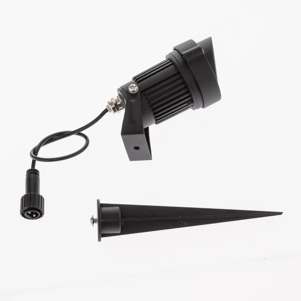 Lindby LED grondspies lamp Malida, set van 3, zwart