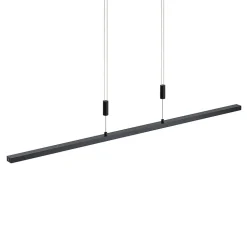 Lindby LED hanglamp Arneja, zwart, CCT, in hoogte verstelbaar