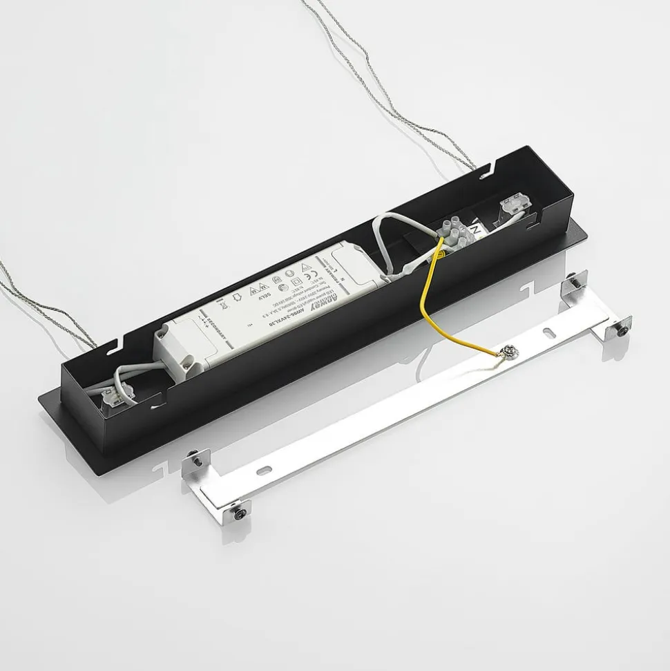 Lindby LED hanglamp Arneja, zwart, CCT, in hoogte verstelbaar