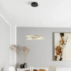 Lindby LED hanglamp Davian, messingkleurig, 49 cm, dimbaar