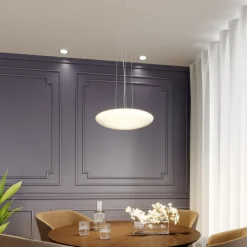 Lindby LED hanglamp Gunda, wit, glas, Ø 47cm