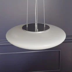 Lindby LED hanglamp Gunda, wit, glas, Ø 47cm