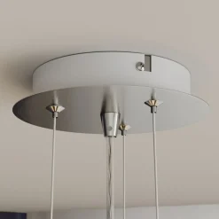 Lindby LED hanglamp Gunda, wit, glas, Ø 47cm