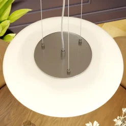 Lindby LED hanglamp Gunda, wit, glas, Ø 47cm