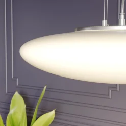 Lindby LED hanglamp Gunda, wit, glas, Ø 47cm