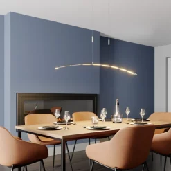 Lindby LED hanglamp Manon, in hoogte verstelbaar, grijs, metaal