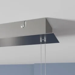 Lindby LED hanglamp Manon, in hoogte verstelbaar, grijs, metaal