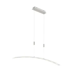 Lindby LED hanglamp Manon, in hoogte verstelbaar, grijs, metaal