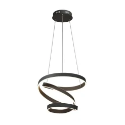 Lindby LED hanglamp Olada, zwart, metaal, Ø 51cm