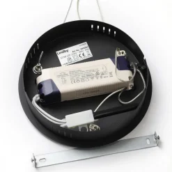 Lindby LED hanglamp Olada, zwart, metaal, Ø 51cm