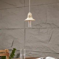 Lindby LED hanglamp Raul, beige, aluminium, Ø 15cm