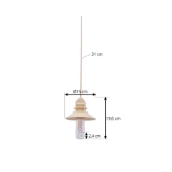 Lindby LED hanglamp Raul, beige, aluminium, Ø 15cm