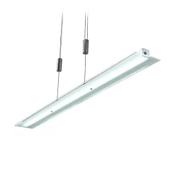 Lindby LED hanglamp Sladja, chroom, glas, touchdimmer