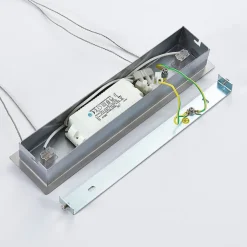 Lindby LED hanglamp Sladja, chroom, glas, touchdimmer