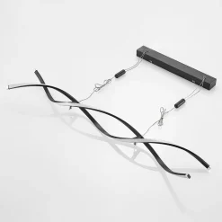 Lindby LED hanglamp Welina, zwart, ijzer, verstelbaar