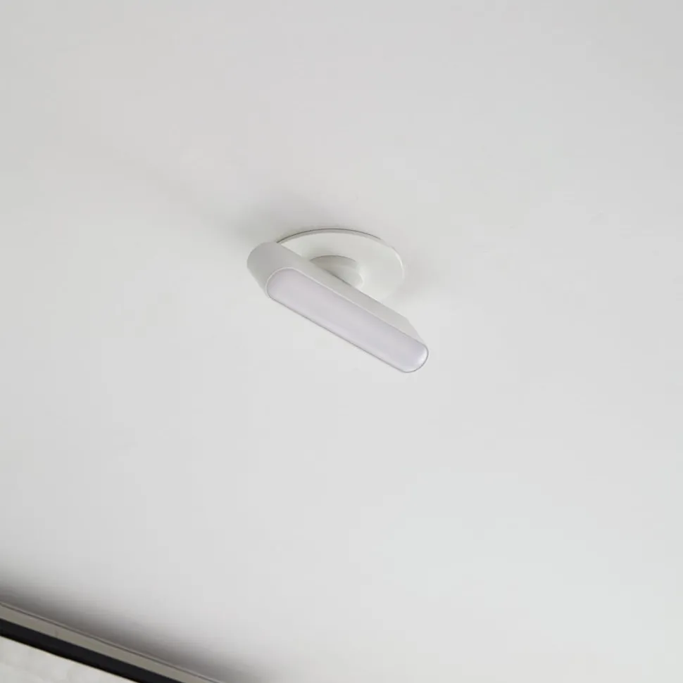 Lindby LED inbouwlamp Eldrin, wit, lichtstrip, 13,1 cm