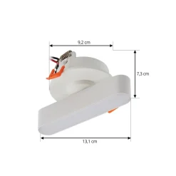 Lindby LED inbouwlamp Eldrin, wit, lichtstrip, 13,1 cm