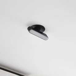 Lindby LED inbouwlamp Eldrin, zwart, lichtstrip,13,1cm