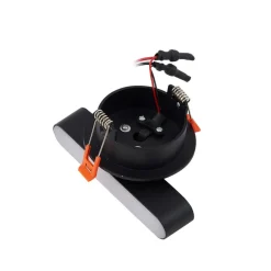 Lindby LED inbouwlamp Eldrin, zwart, lichtstrip,13,1cm