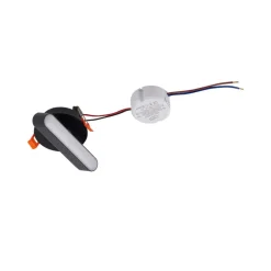 Lindby LED inbouwlamp Eldrin, zwart, lichtstrip,13,1cm