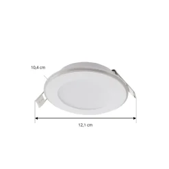 Lindby LED inbouwlamp Toka, 6,5 W, wit, kunststof, CCT