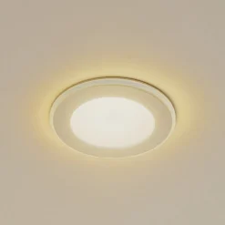Lindby LED inbouwlamp Toka, 4,9 W, wit, kunststof, CCT