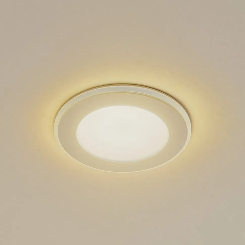 Lindby LED inbouwlamp Toka, 4,9 W, wit, kunststof, CCT