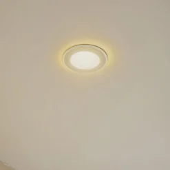 Lindby LED inbouwlamp Toka, 4,9 W, wit, kunststof, CCT