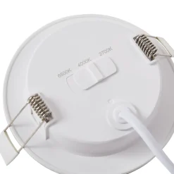 Lindby LED inbouwlamp Toka, 4,9 W, wit, kunststof, CCT