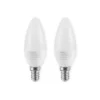 Lindby LED kaarslamp, E14, C35, 4,5W, opaal, 3000K, set van 2