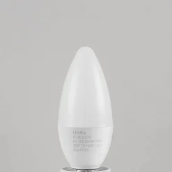 Lindby LED kaarslamp, E14, C35, 4,5W, opaal, 3000K, set van 2