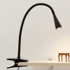 Lindby LED klemlamp Baris, hoogte 44 cm, zwart, 3000K