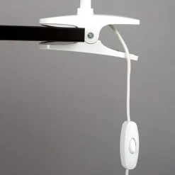 Lindby LED klemlamp Baris, wit, hoogte 44 cm, 3000K