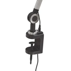 Lindby LED klemlamp Nyxaris, zilver, metaal, CCT, 52 cm