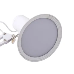 Lindby LED klemlamp Undra, wit, metaal, verstelbaar