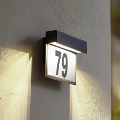 Lindby LED lamp Antal, antraciet, aluminium