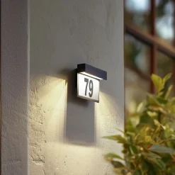 Lindby LED lamp Antal, antraciet, aluminium