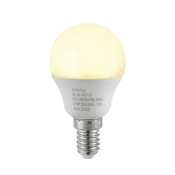 Lindby LED lamp, druppel, E14, 4,5W, opaal, 3000K